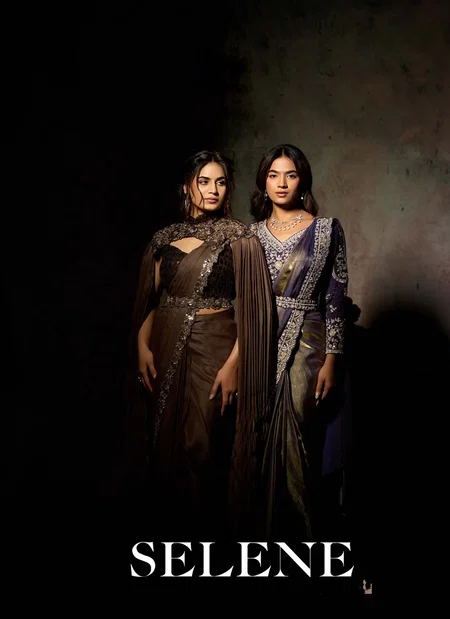 Selene By Mahotsav Organza Silk With Embroidery Ready To Wear Saree Suppliers In India